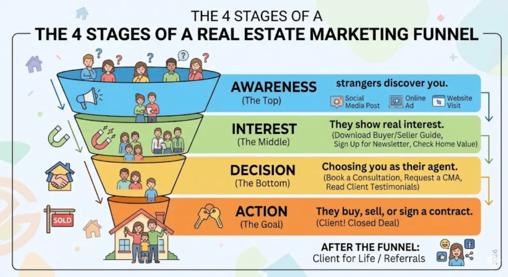 Stages of a Real Estate Marketing Funnel
