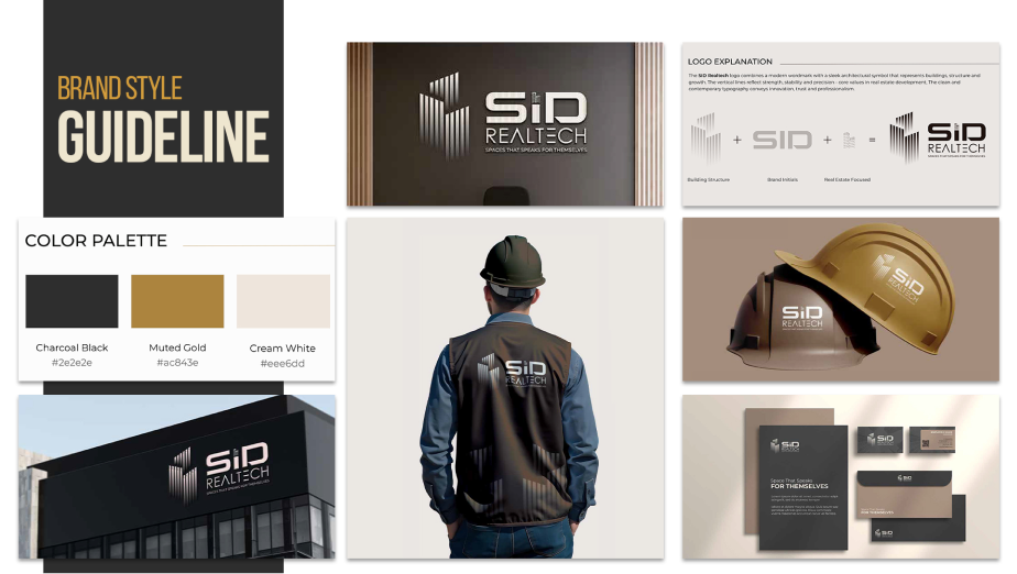 Luxury real estate brochure mockup